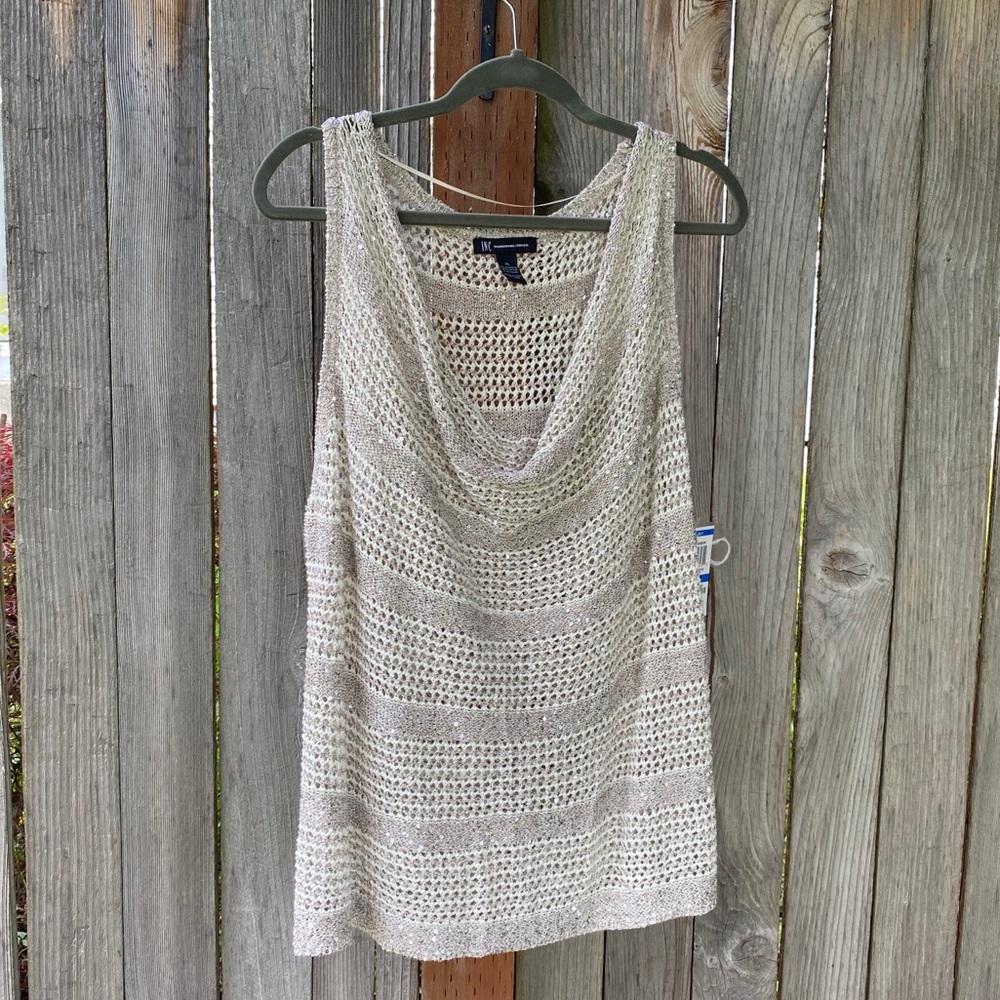 INC Sequin Knit Tank Top